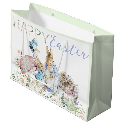 Beatrix Potter Peter de Konijn Pasen Gift Bag Groot Cadeauzakje (Voorkant Gekanteld)