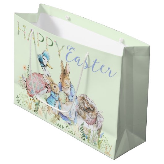 Beatrix Potter Peter de Konijn Pasen Gift Bag Groot Cadeauzakje (Voorkant Gekanteld)