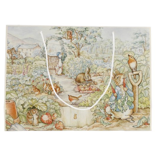 Beatrix Potter Peter en vrienden in de tuin Groot Cadeauzakje (Achterkant)