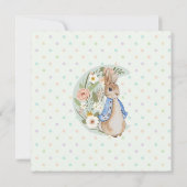 Beatrix Potter Peter het Konijn Baby shower Kaart (Achterkant)
