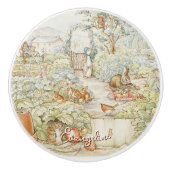 Beatrix Potter Peter het Konijn en Vrienden Keramische Knop (Voorkant)