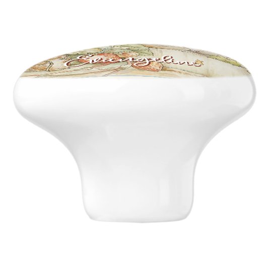 Beatrix Potter Peter het Konijn en Vrienden Keramische Knop (Zijkant)