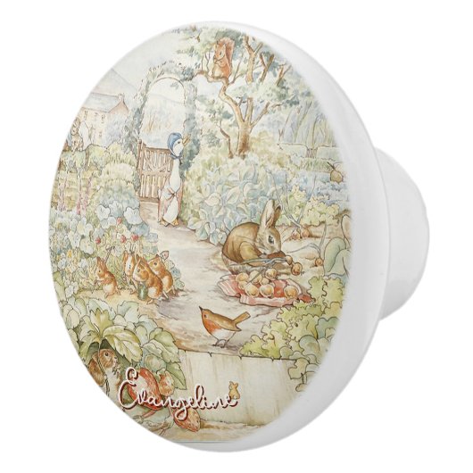 Beatrix Potter Peter het Konijn en Vrienden Keramische Knop (Rechts)
