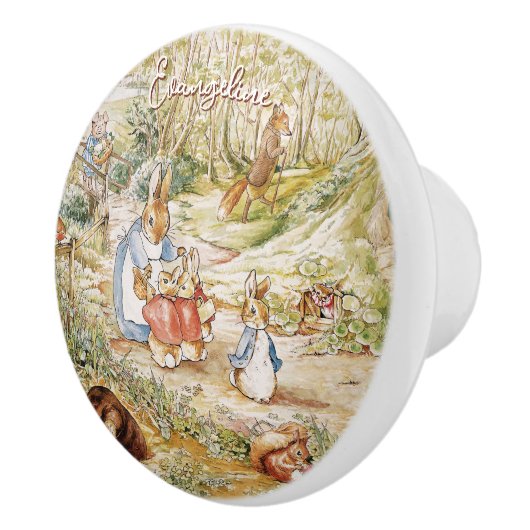 Beatrix Potter Peter het Konijn en Vrienden Keramische Knop (Rechts)