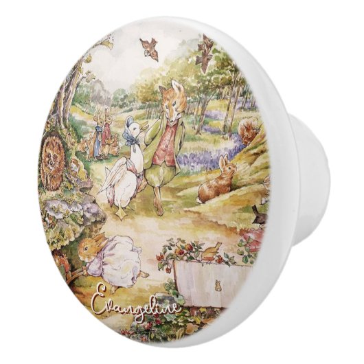 Beatrix Potter Peter het Konijn en Vrienden Keramische Knop (Rechts)