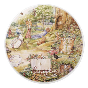Beatrix Potter Peter het Konijn en Vrienden Keramische Knop