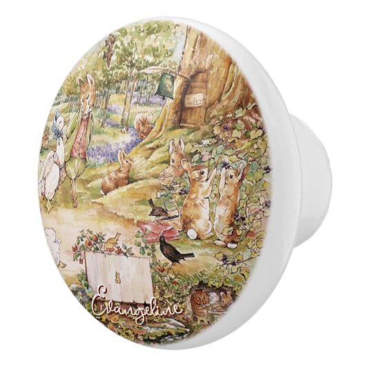 Beatrix Potter Peter het Konijn en Vrienden Keramische Knop (Rechts)
