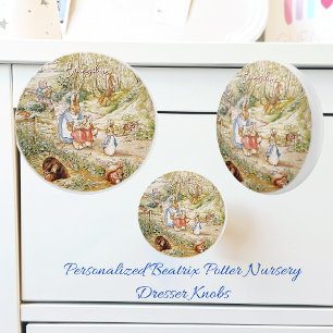 Beatrix Potter Peter het Konijn en Vrienden Keramische Knop