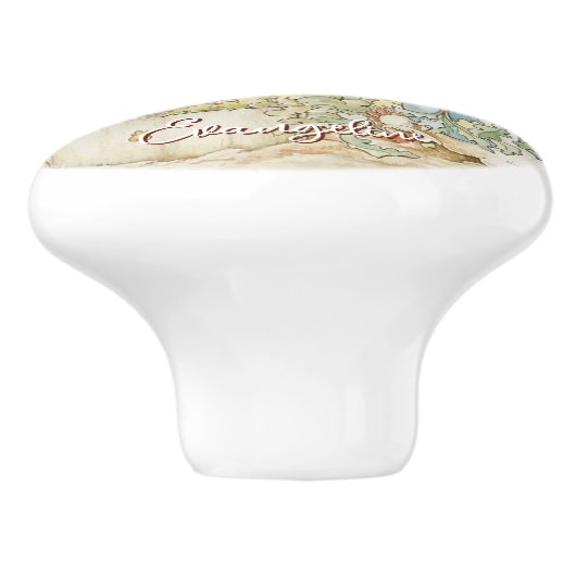 Beatrix Potter Peter het Konijn en Vrienden Keramische Knop (Zijkant)