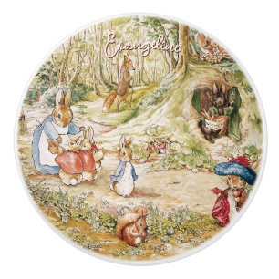 Beatrix Potter Peter het Konijn en Vrienden Keramische Knop