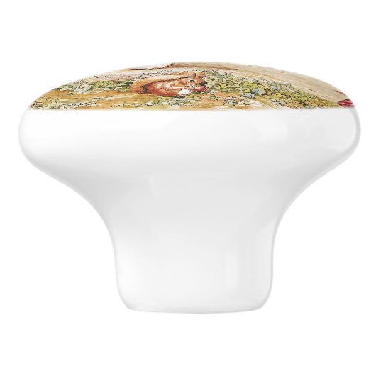 Beatrix Potter Peter het Konijn en Vrienden Keramische Knop (Zijkant)