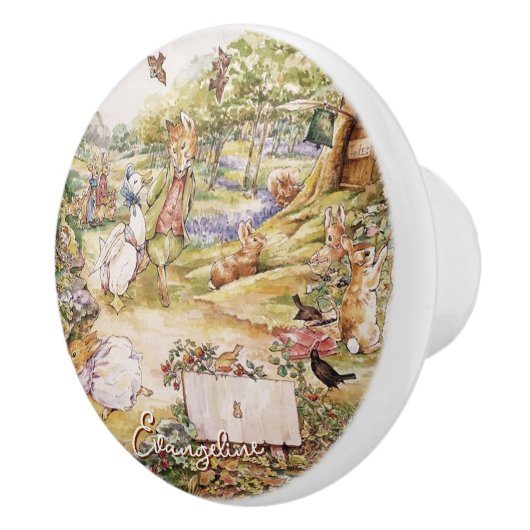 Beatrix Potter Peter het Konijn en Vrienden Keramische Knop (Rechts)