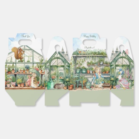 Beatrix Potter Peter het Konijn Verjaardag Favorie Bedankdoosjes (Ongevouwen)