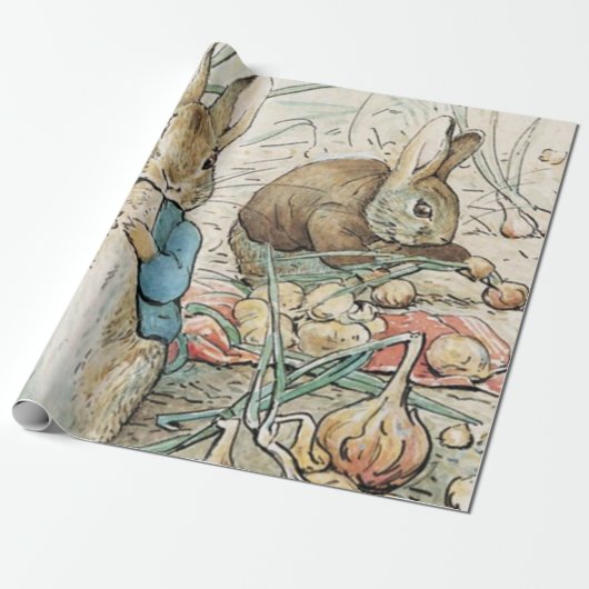 Beatrix Potter Peter Rabbit en Benjamin Bunny Cadeaupapier (Uitgerold)