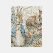 Beatrix Potter Peter Rabbit en Benjamin Bunny Fleece Deken (Voorkant)