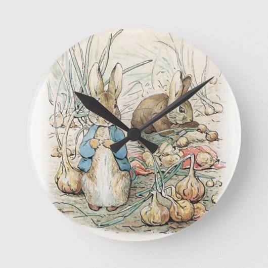 Beatrix Potter Peter Rabbit en Benjamin Bunny Ronde Klok (Voorkant)