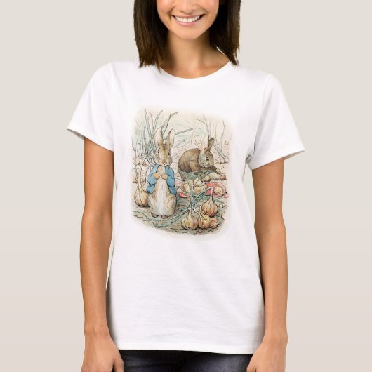 Beatrix Potter Peter Rabbit en Benjamin Bunny T-shirt (Voorkant)