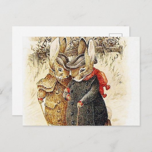 Beatrix Potter - Peter Rabbit Winter Walk Briefkaart (Voorkant / Achterkant)
