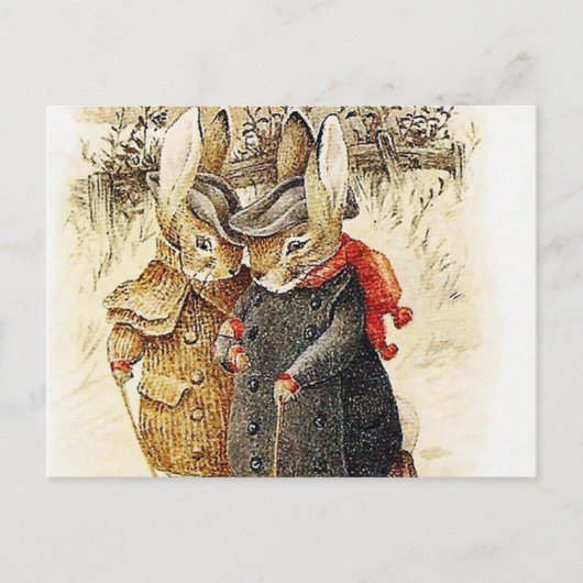 Beatrix Potter - Peter Rabbit Winter Walk Briefkaart (Voorkant)