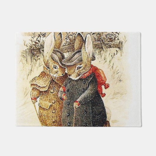 Beatrix Potter - Peter Rabbit Winter Walk Deurmat (Voorkant)