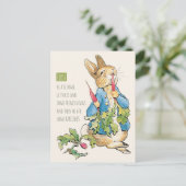 Beatrix Potter Rabbit gorging on radishes CC115 Briefkaart (Staand voorkant)