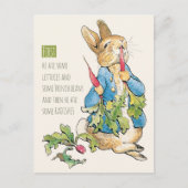 Beatrix Potter Rabbit gorging on radishes CC115 Briefkaart (Voorkant)