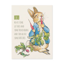 Beatrix Potter Rabbit gorging on radishes CC115