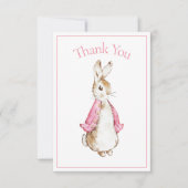 Beatrix Potter Roze Baby shower Dank u wel Bedankkaart (Voorkant)