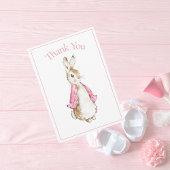 Beatrix Potter Roze Baby shower Dank u wel Bedankkaart