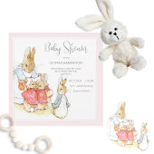 Beatrix Potter  Roze Baby shower Kaart