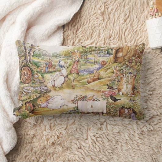 Beatrix Potter Schattige Peter en Vrienden Kussen (Deken)
