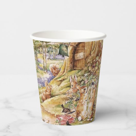 Beatrix Potter Schattige Peter en Vrienden Papieren Bekers (Achterkant)