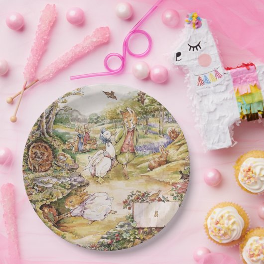 Beatrix Potter Schattige Peter en Vrienden Papieren Bordje (Feest)