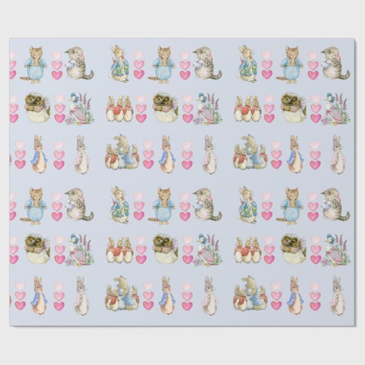 Beatrix Potter Schattigee Peter de Konijn en Vrien Cadeaupapier (Vlak)