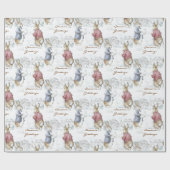 Beatrix Potter Sneeuwman en Bunnies Vakantie Cadeaupapier (Vlak)