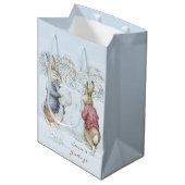 Beatrix Potter Sneeuwman en Bunnies Vakantie Medium Cadeauzakje (Voorkant Gekanteld)