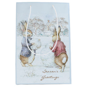 Beatrix Potter Sneeuwman en Bunnies Vakantie Medium Cadeauzakje