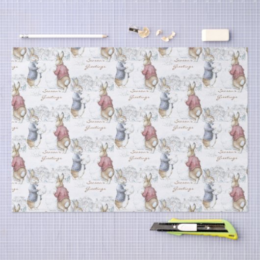 Beatrix Potter Sneeuwman en Bunnies Vakantie Tissuepapier (Craft)