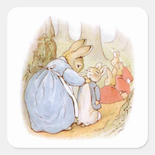 Beatrix Potter  Sticker Ronde (Voorkant)