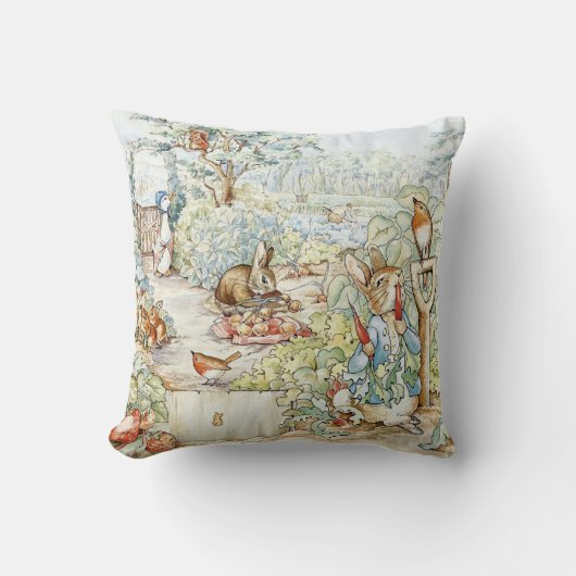 Beatrix Potter Storybook Characters Garden Kussen (Voorkant)