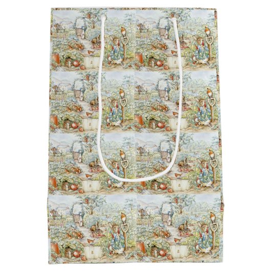 Beatrix Potter Storybook Characters Garden Medium Cadeauzakje (Achterkant)