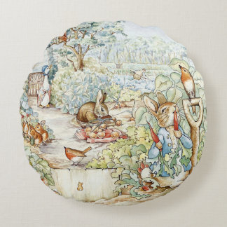 Beatrix Potter Storybook Characters Garden Rond Kussen
