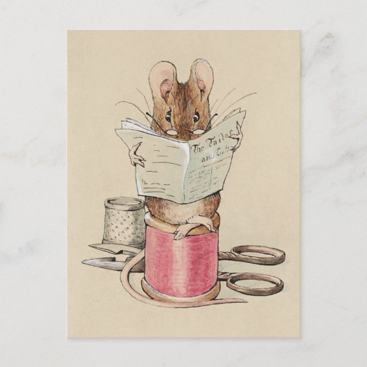 Beatrix Potter Tailor of Gloucester Mouse Briefkaart (Voorkant)
