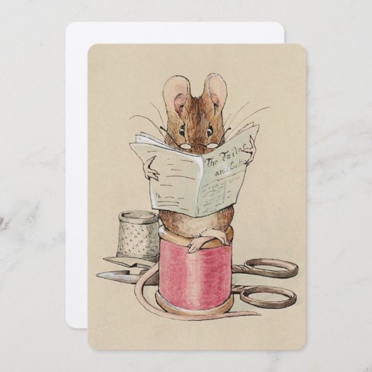 Beatrix Potter Tailor of Gloucester Mouse Kaart (Voorkant / Achterkant)