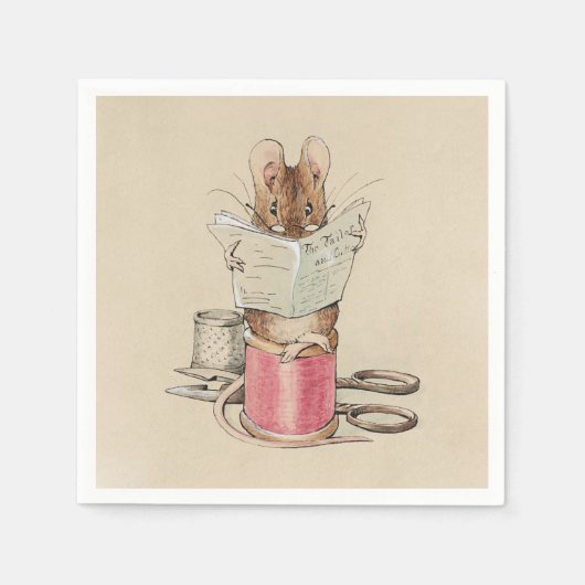  Beatrix Potter Tailor of Gloucester Mouse Servet (Voorkant)