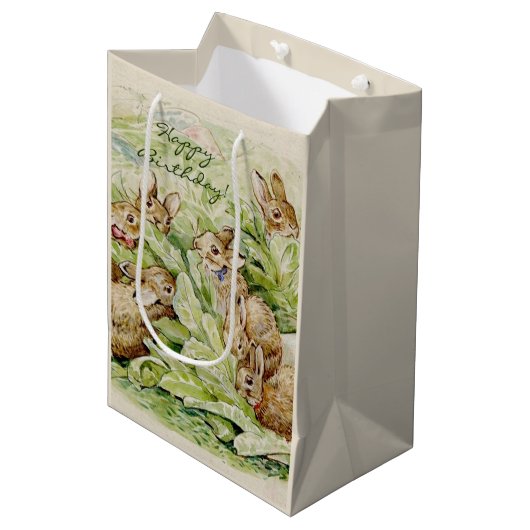 Beatrix Potter Tale of the Flopsy Bunnies Medium Cadeauzakje (Voorkant Gekanteld)