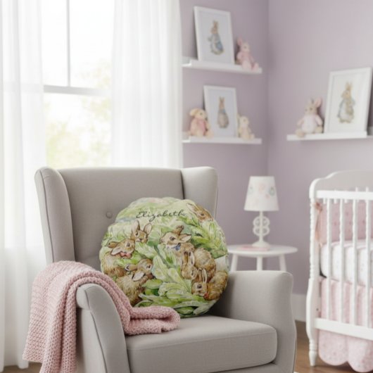 Beatrix Potter Tale of the Flopsy Bunnies Rond Kussen