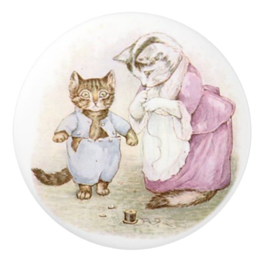 Beatrix Potter, Tom Kitten Keramische Knop (Voorkant)