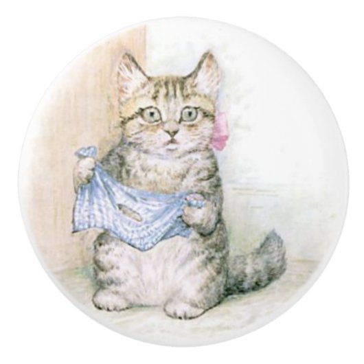 Beatrix Potter, Tom Kitten Keramische Knop (Voorkant)