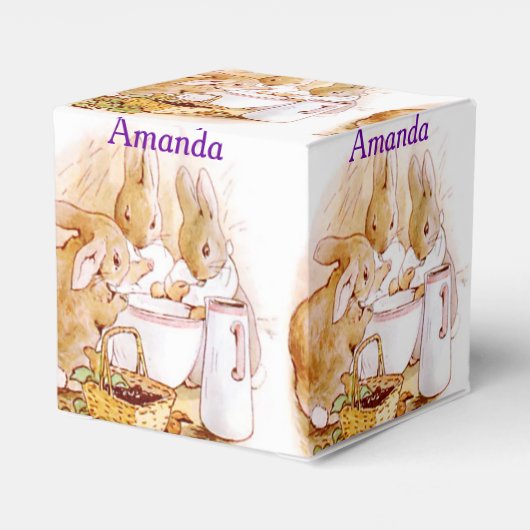 Beatrix Potter, verjaardag, Pasen, Aangepast Bedankdoosjes (Achterkant)